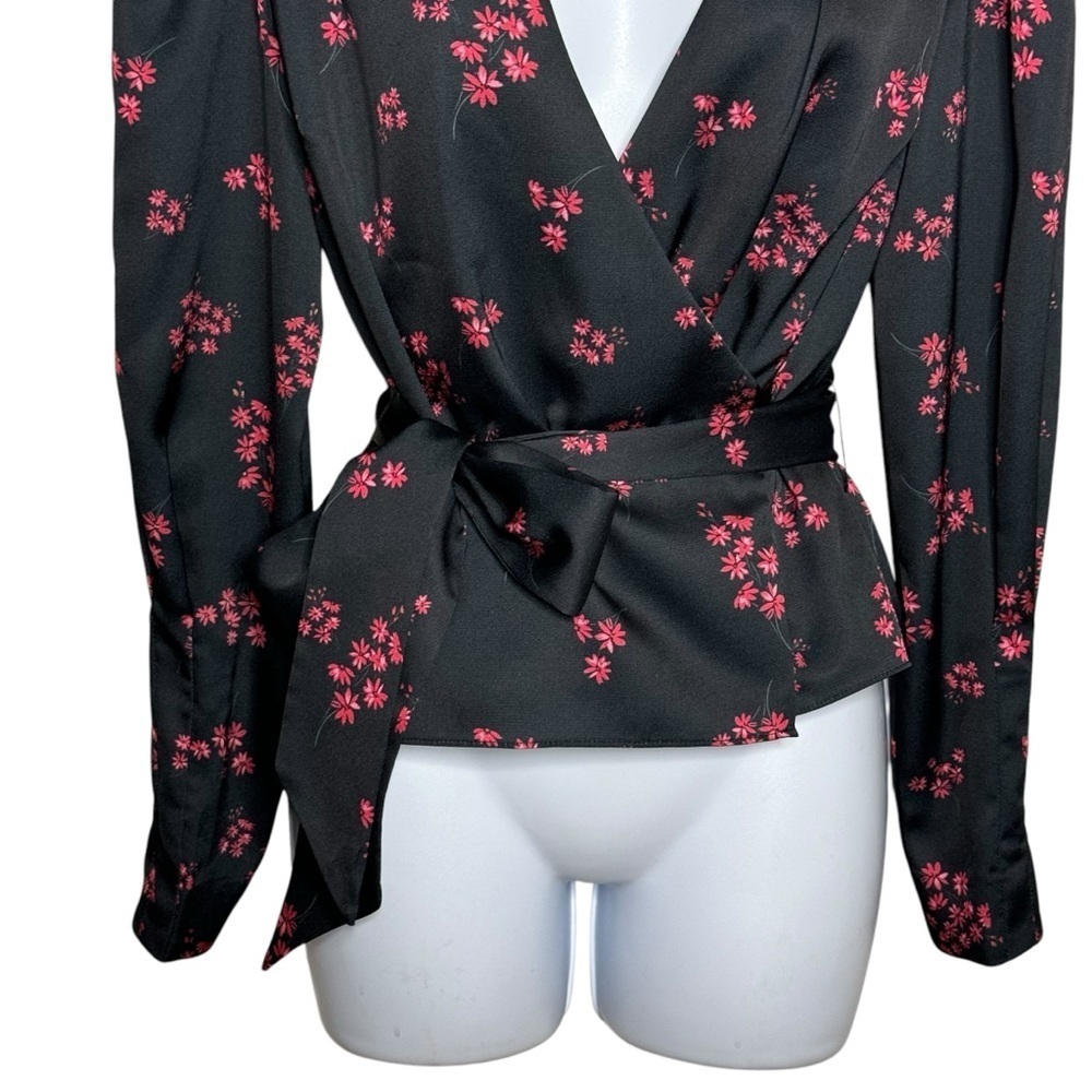 KEEPSAKE The Label Floral Print Wrap Blouse SZ. S - Picture 4 of 14